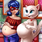 Lady and Kitty Pregnant BFFs