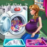 Annie Pregnant Laundry Day