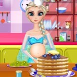 Pregnant Ellie Cooking Pancakes