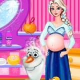 Pregnant Ellie and Olaf Bubble Bath