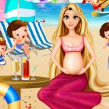 Pregnant Rachel Pool Party